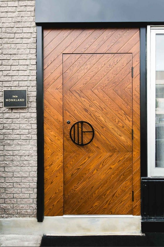 wooden door of monkland