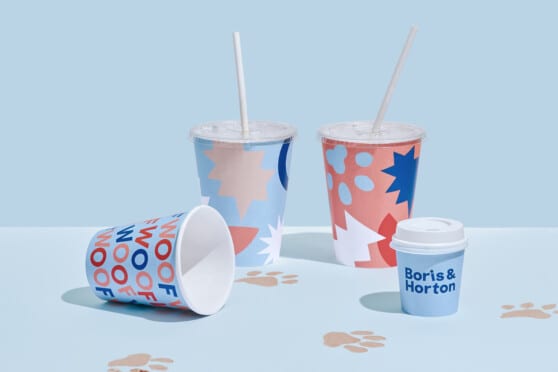 boris & horton branded cups